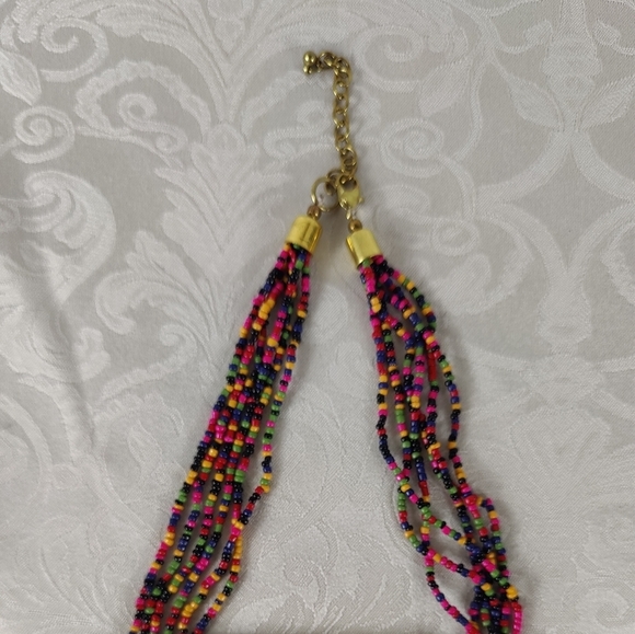 Charming Charlie Colorful Seed Bead Necklace and Earrings New - Picture 3 of 14